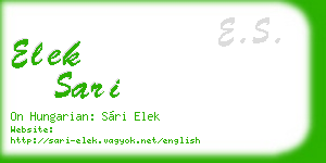 elek sari business card